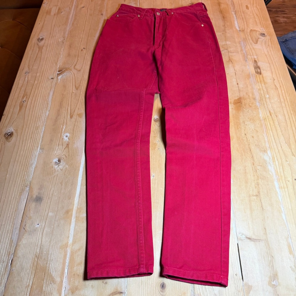 Vintage Ralph Lauren Polo Red Denim Jeans Made in USA ILGWU Button Fly Size 6